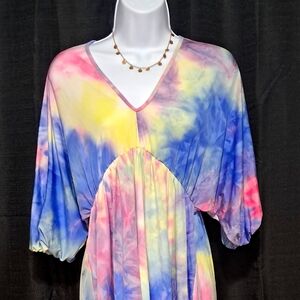 Tie-Dye V-Neck Women's Cover-up